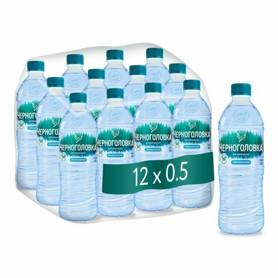 Вода питьевая артезианская Черноголовка негазированная 05 л ПЭТ (12 штук в упаковке)