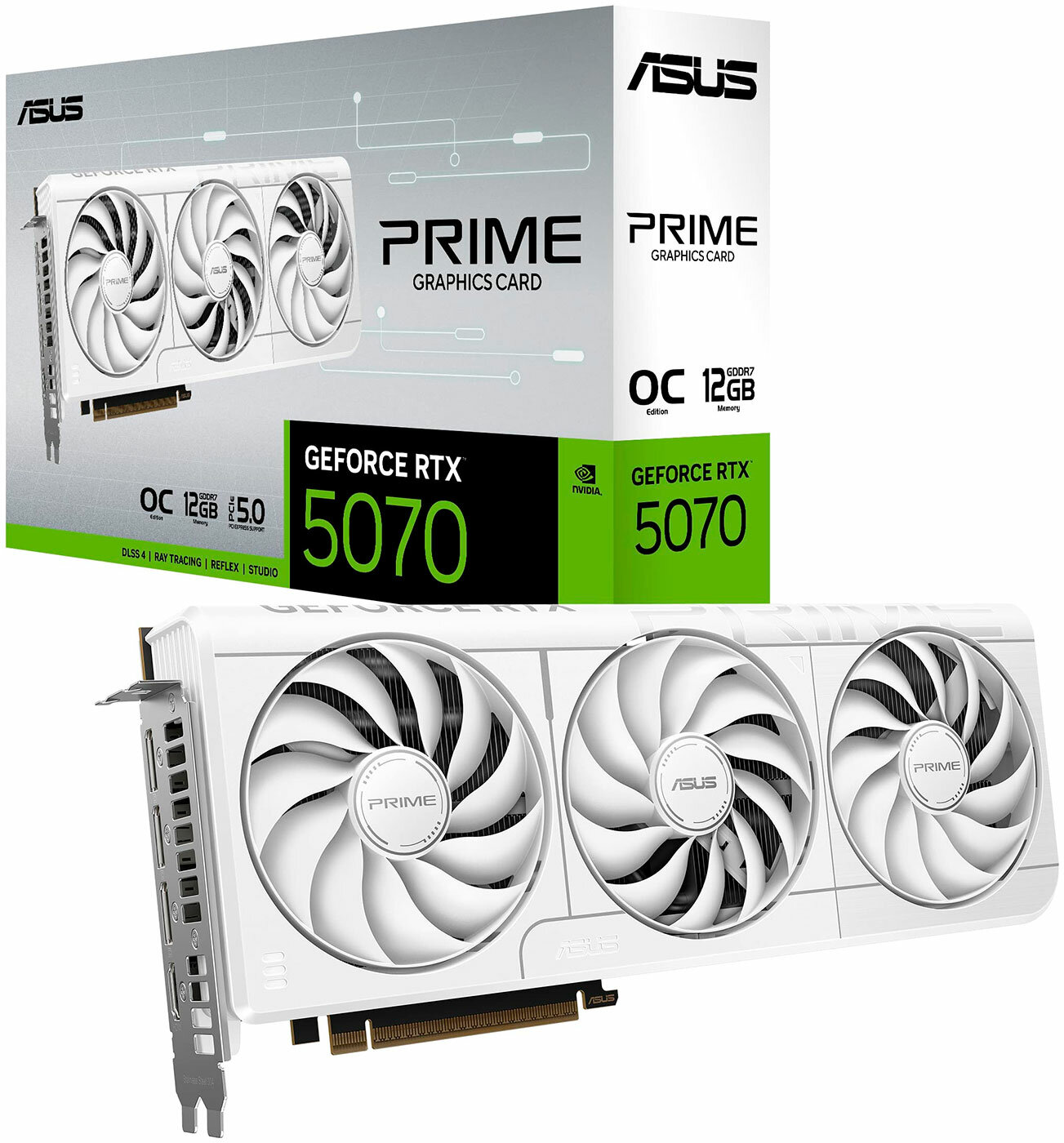 Видеокарта Asus GeForce RTX 5070 PRIME OC 12Gb (PRIME-RTX5070-O12G-WHITE)