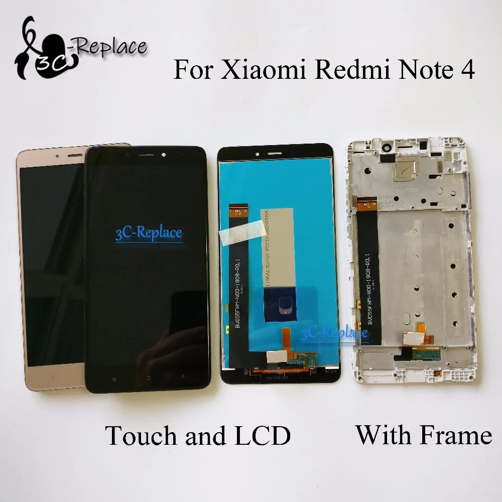 MTK Helio X20 55-дюймовый Redmi Note 4 ЖК-дисплей с цифровым преобразователем сенсорного экрана в сборе с рамкой для Xiaomi Redmi Note 4 Pro Prime Black With Frame