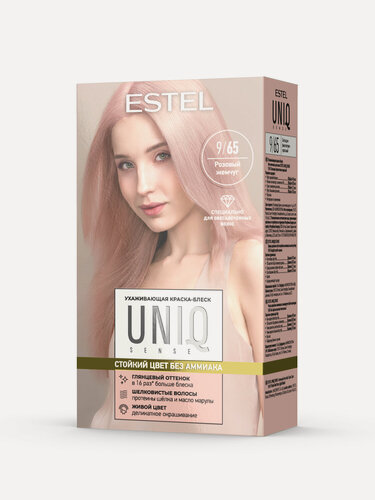 Изображение товара ESTEL Ухаживающая краска-блеск для волос без аммиака UNIQ SENSE 9/65 блондин фиолетово-красный