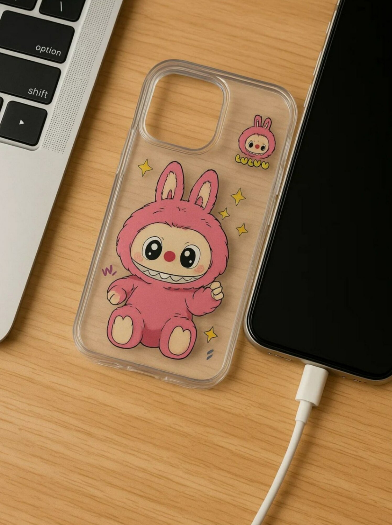 Стильный чехол LABUBU – для iPhone 12 Pro и Pro Max с MagSafe