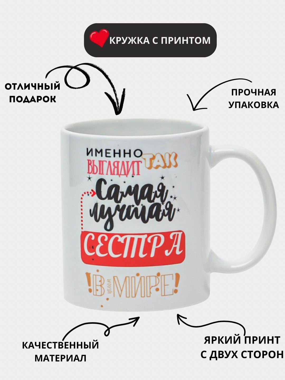 Кружка в подарок, кружка с принтом, керамическая, бокал, для Дочки, Девушке, Подруге Кружка в подарок, кружка с принтом.