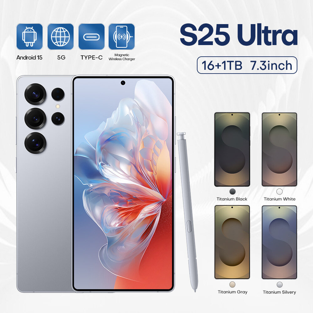 S25 Ultra Android 7.3 смартфон с большим экраном 16+ 1T