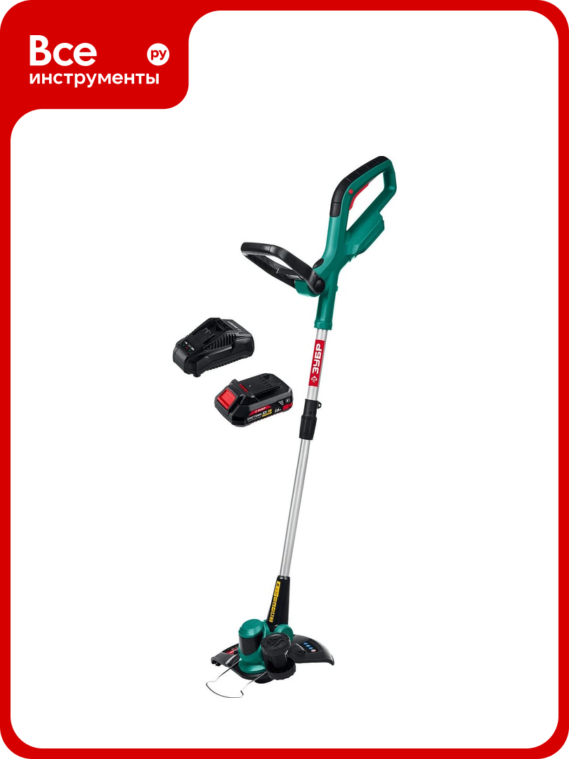 Аккумуляторный триммер ЗУБР 18В 1 АКБ 2 А*ч ТА-185-21