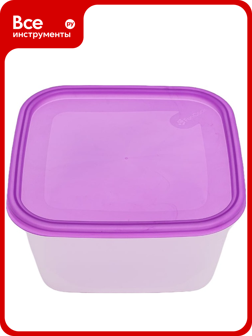 Емкость для продуктов FunCook квадратная 26л Fusion 00000047440