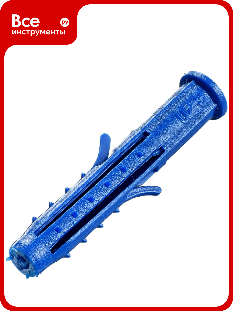 Распорный дюбель Tech-Krep 6х40 шипы+усы 500 шт - пакет 132441