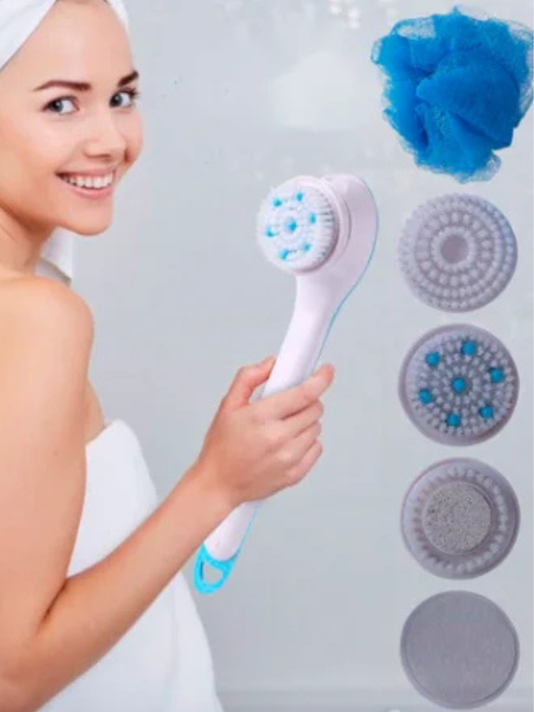 Электрическая массажная щетка для тела Spin Spa Brush 5 в 1 Массажер для тела — фото 1