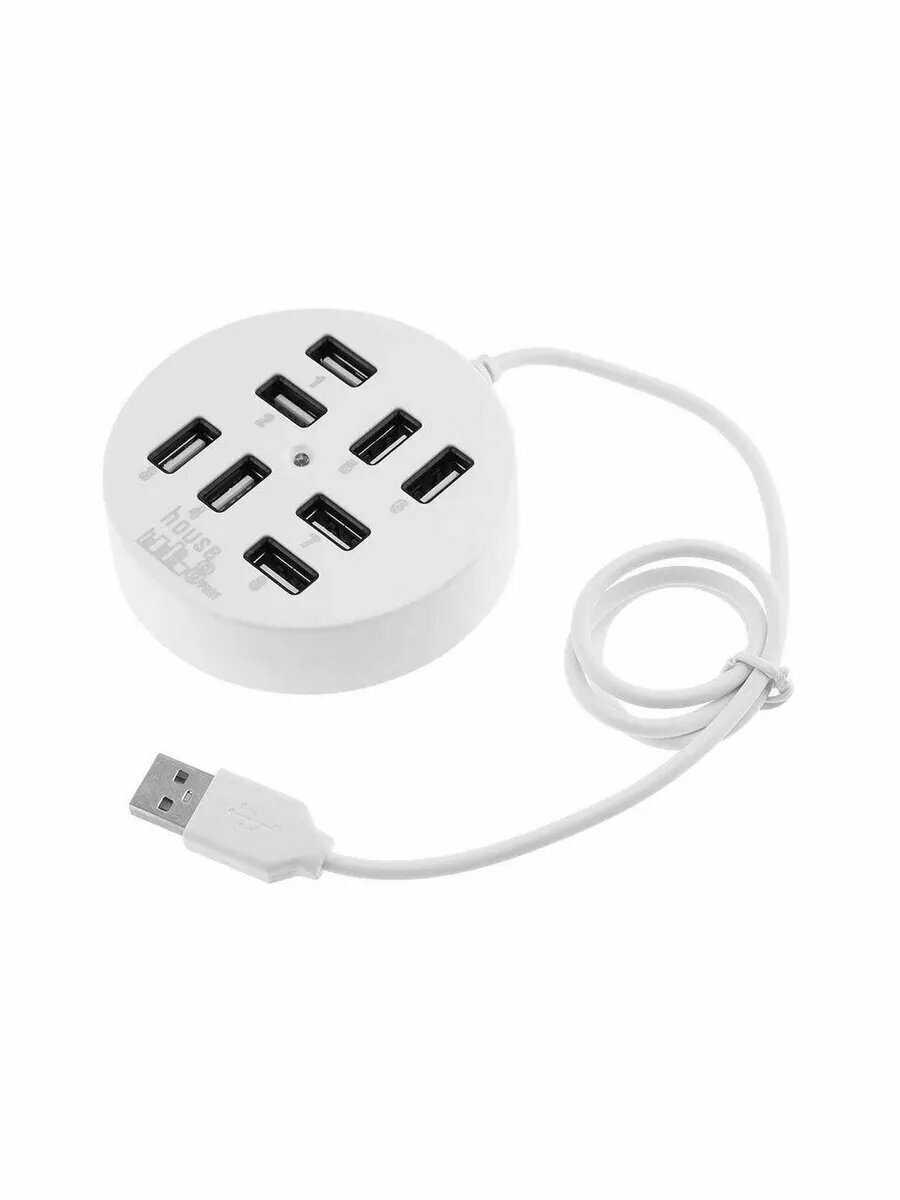 USB-хаб 2.0 P-1604 (8USB 2.0 60см белый)