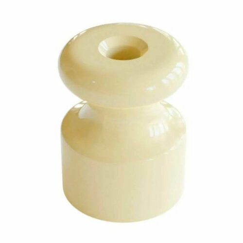 Изолятор фарфор для витого провода, D18,5х24мм, Слоновая кость (40 шт/уп)