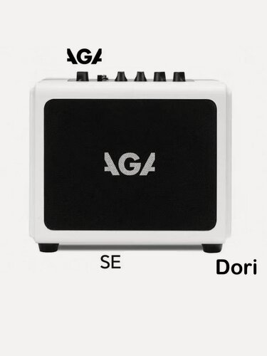 Изображение товара AGA SE White - комбоусилитель для гитары, 5 Вт, с Bluetooth, портативный, для дома и репетиций, с аккумулятором, компактный