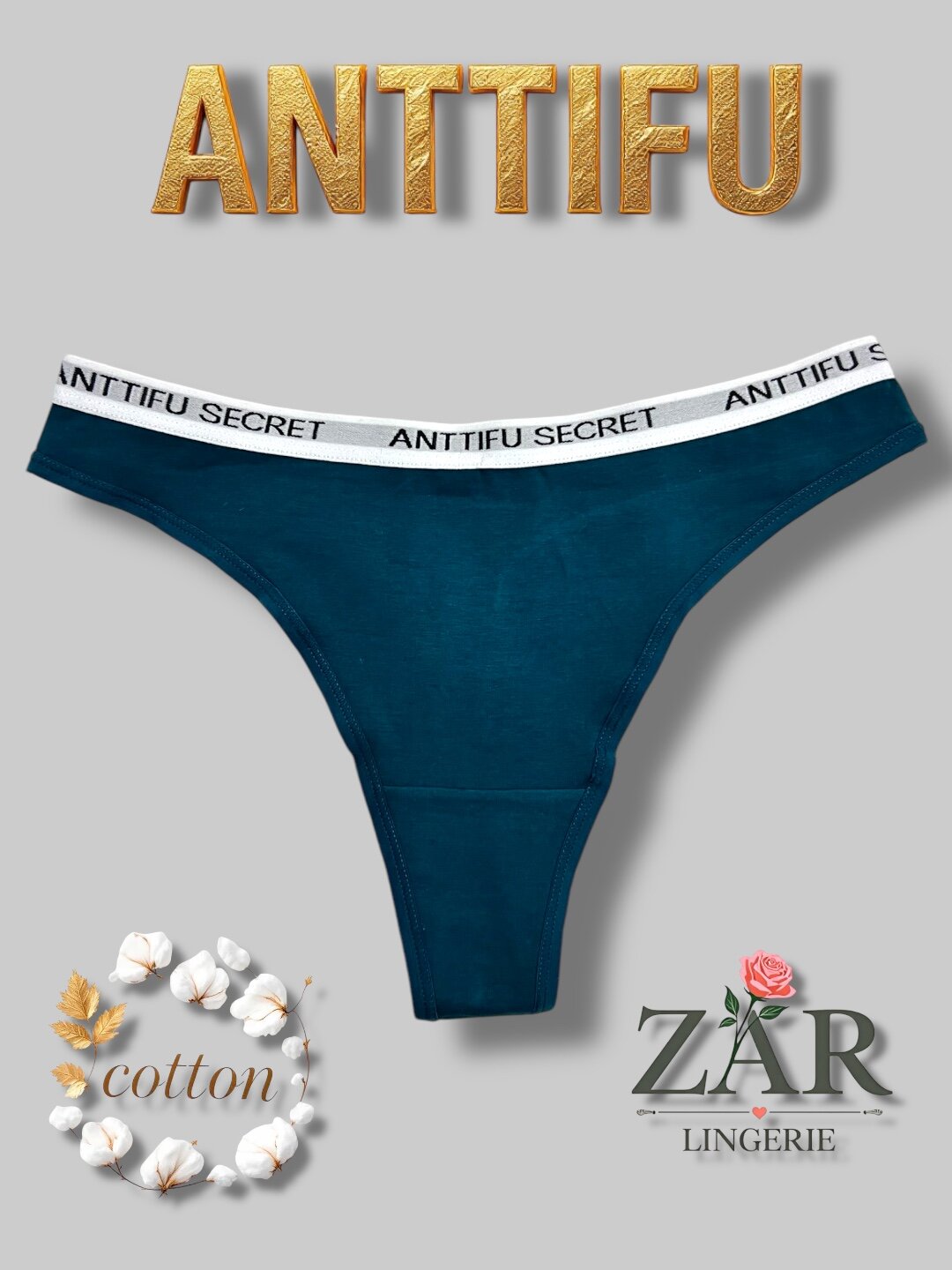 Трусы ANTTIFU Lingerie 0026, размер 2XL, зеленый, синий, голубой, бежевый, розовый