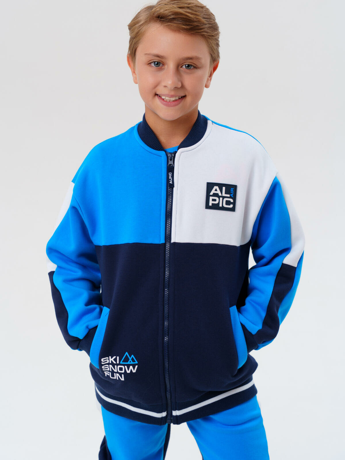 Толстовка playToday размер 152 голубой