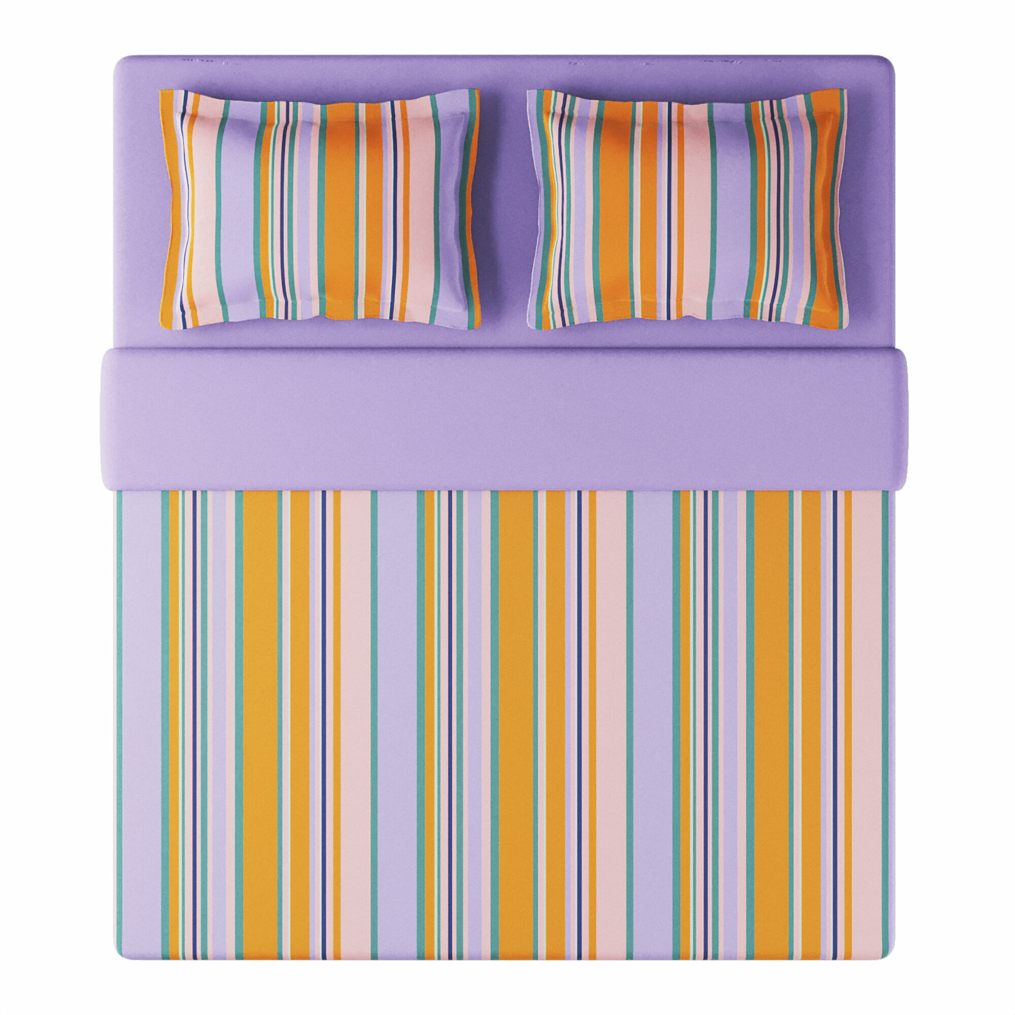 Картинки Комплект постельного белья сатин с простыней Pragma Osski евро, розовый попурри