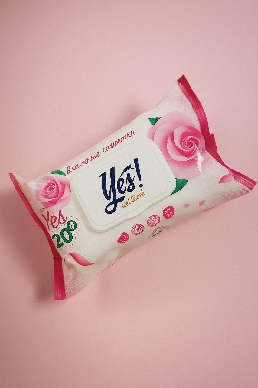 Влажные салфетки Rose pink, гипоаллергенные большая упаковка120 штук