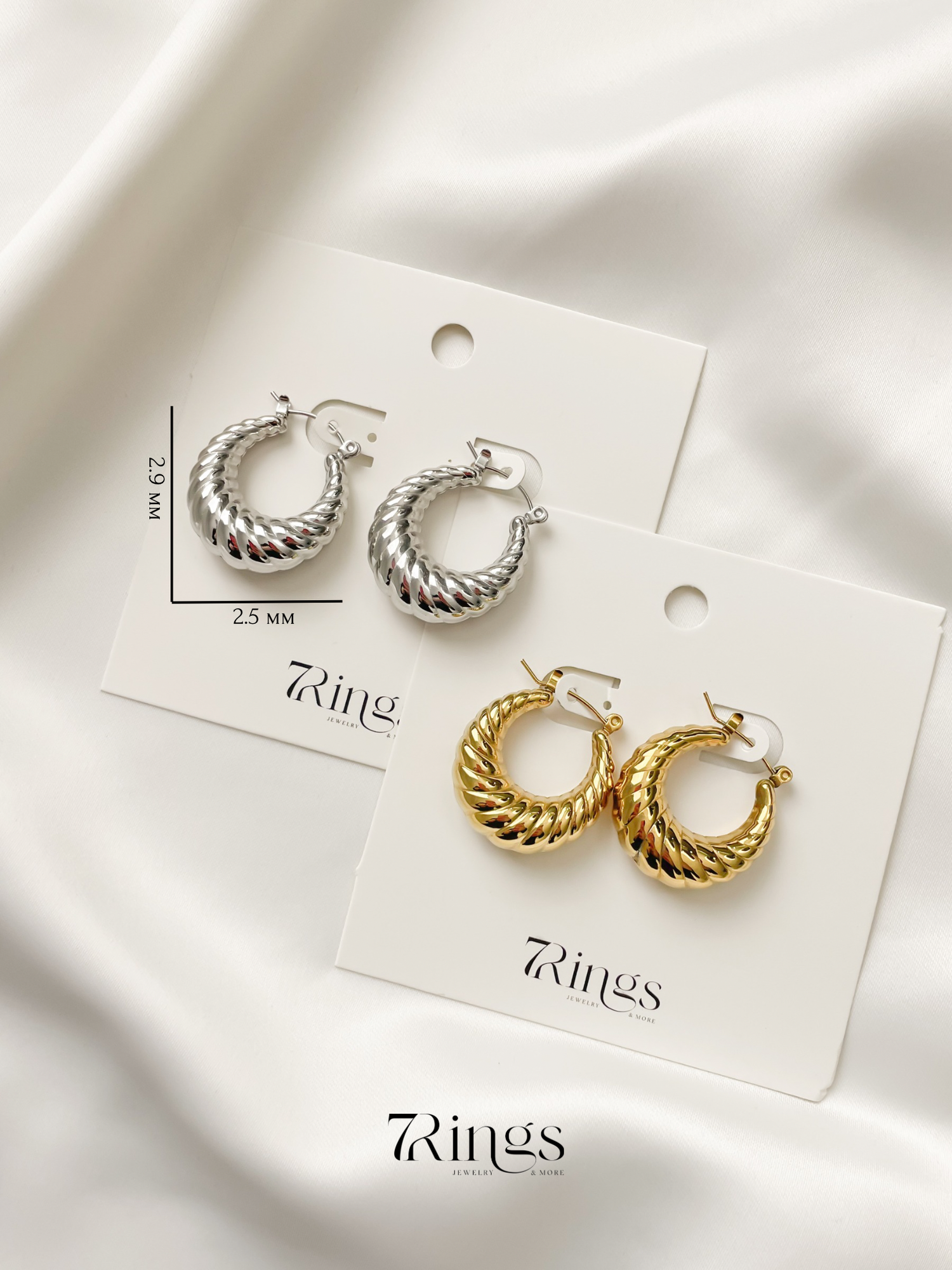 Серьги клипсы, Swarovski Zirconia, размер 3 мм, FJ1129ETU золотистый/серебристый