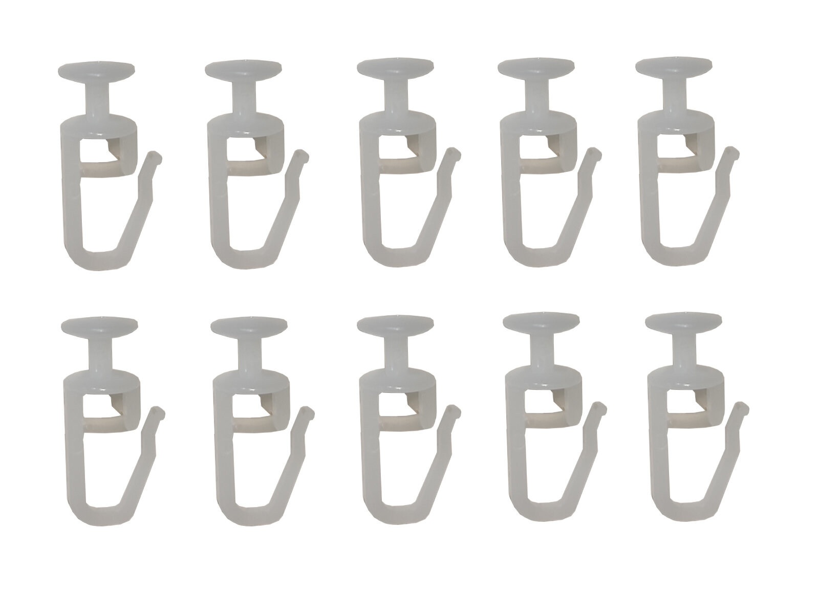 Крючок Atlant ATL. H.10 для крепления шторы на карниз пластик 10 шт