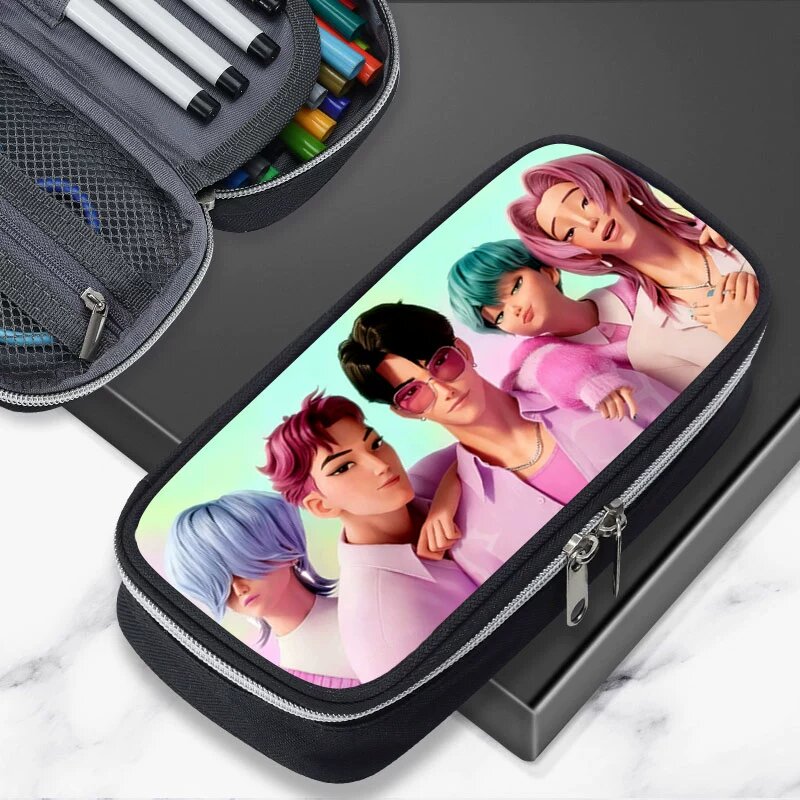 Утолщенный улучшенный пенал Sajaboys Kpop с рисунком 16 для мальчиков и учеников, средняя и старшая школа