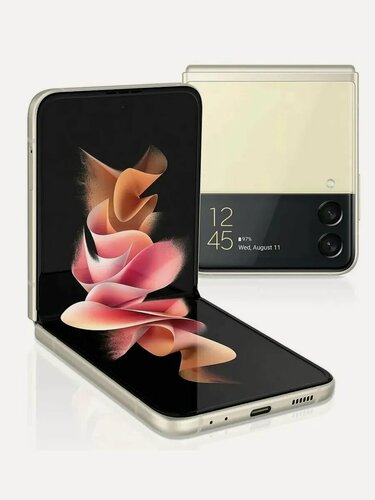 Изображение товара Смартфон Samsung Galaxy Z Flip3 5G (8/256 ГБ), 100% поддержка русского языка, абсолютно новый, жёлтый.
