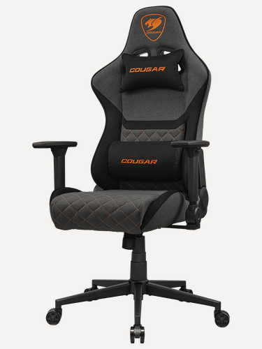 Изображение товара Кресло компьютерное игровое COUGAR Armor One V2 Gray F, ткань, серый/оранжевый