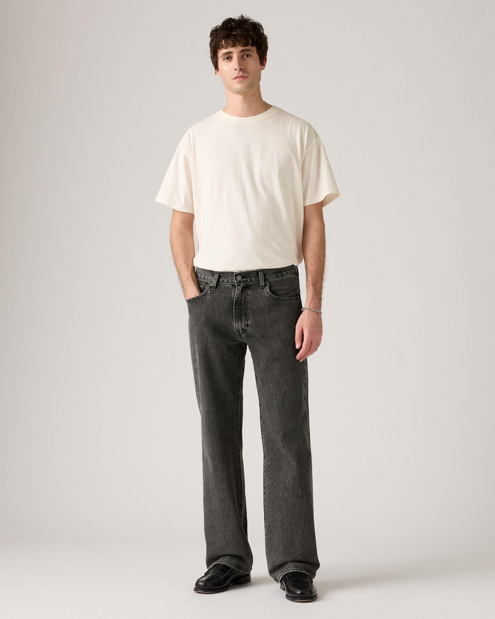 Джинсы широкие Levi's, размер 33/32, серый — фото 1