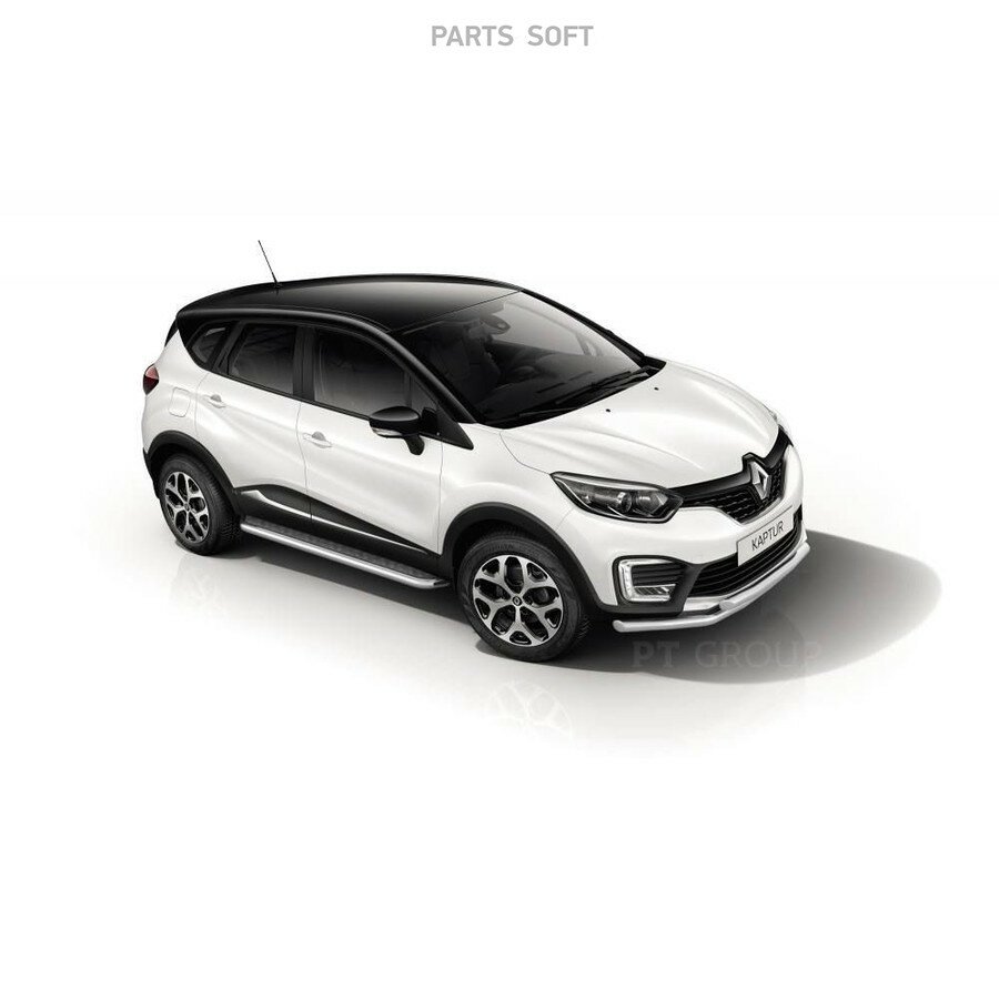 Защита порогов с алюм. площадкой 51мм НПС RENAULT Kaptur 2016- 07040202 от официального дистрибьютора, PT GROUP, артикул RKA220302