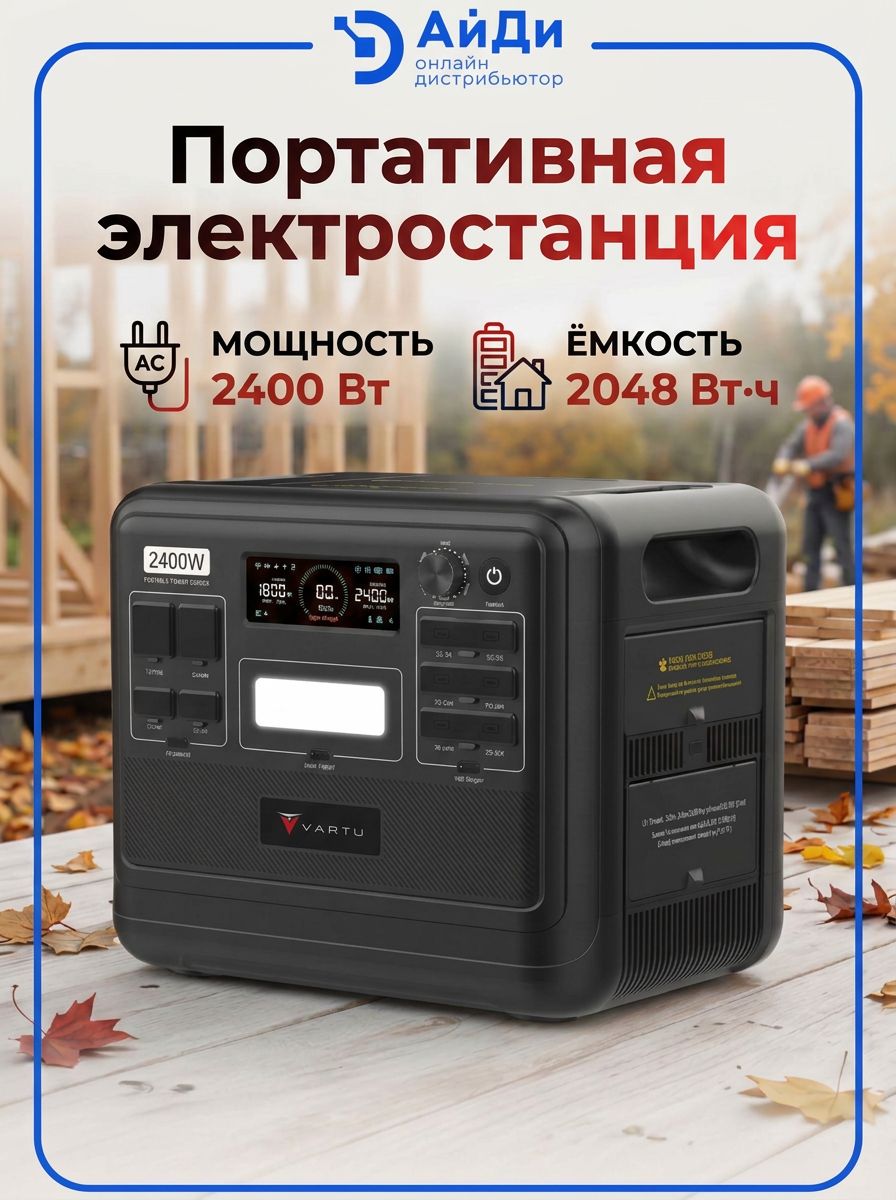 Портативная электростанция с аккумулятором LiFePO4, 640000 мАч, внешний аккумулятор VARTU