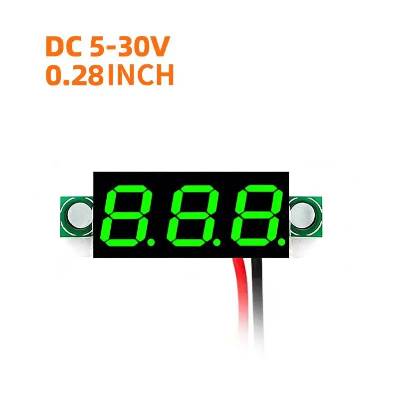Eelhoe Цифровой вольтметр 5-30В 12В Green no adjustment