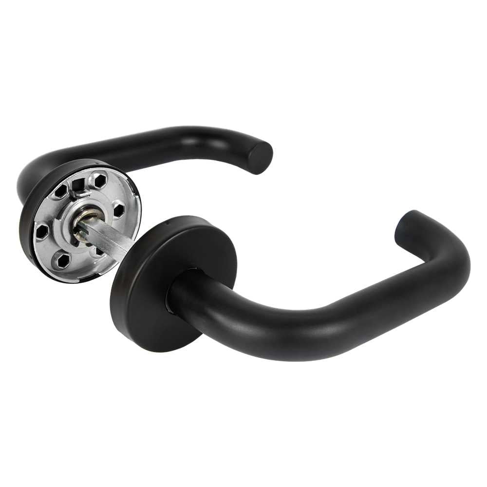 Раздельная ручка FUARO R. DSS201-0203/19 (DSS-0203/19) INOX 201 black 45457
