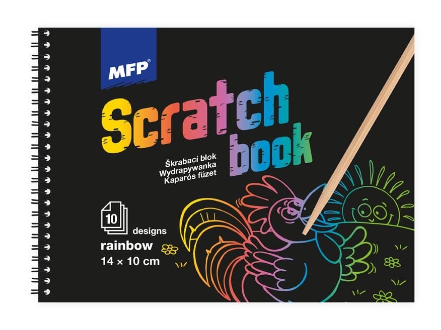 Набор для рисования MFPB блокнот-скретч, радуга, 14x10 см