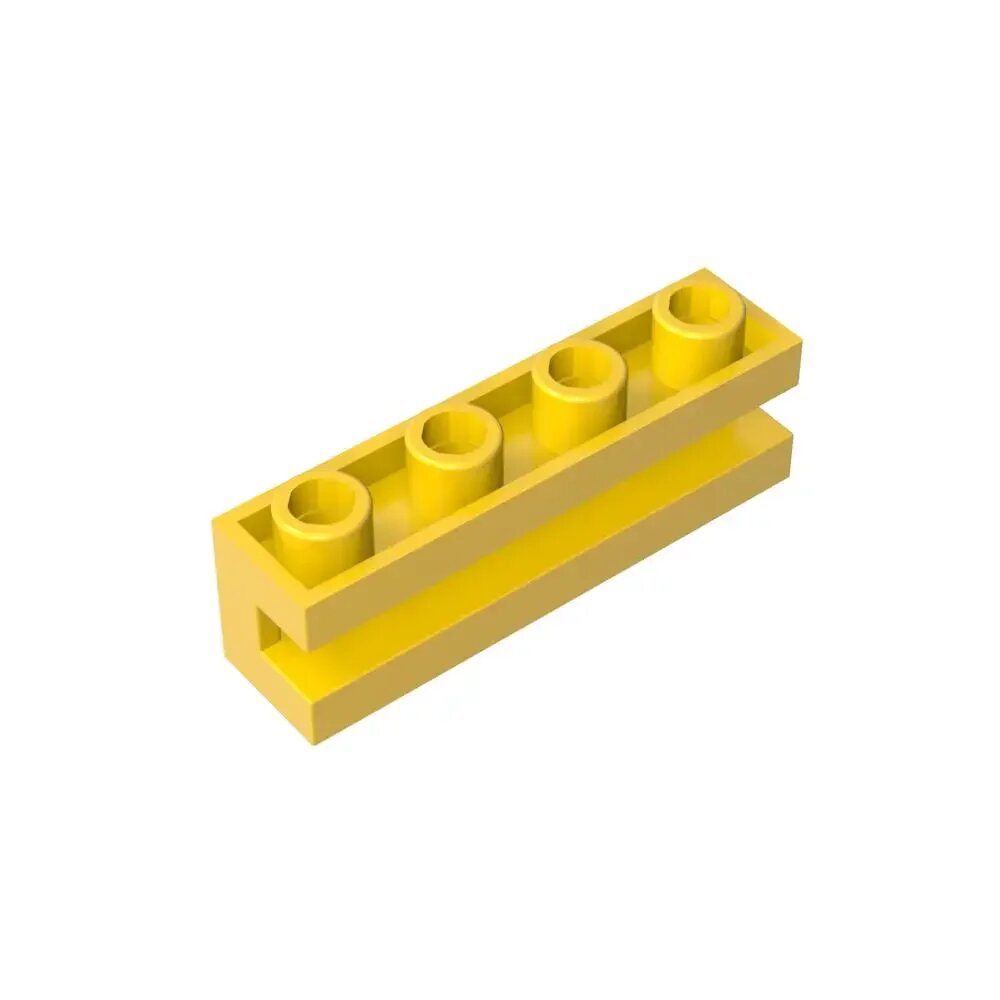 GOBRICKS Кирпич 1 х 4 с канавкой Желтый, 030
