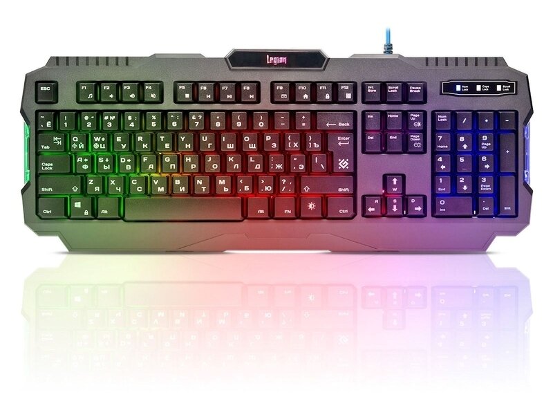 Defender Игровая клавиатура проводная , черный