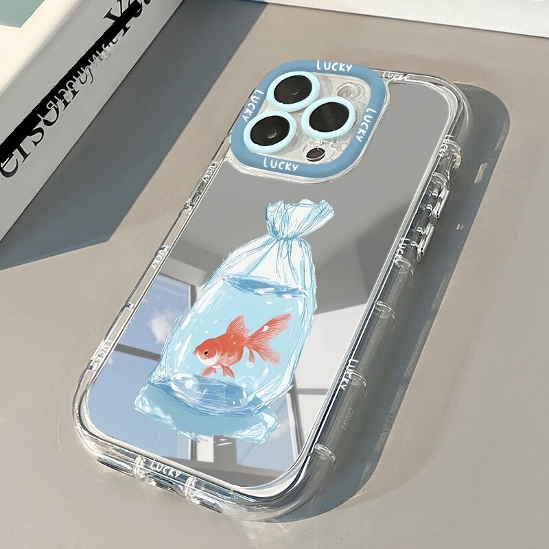 Чехол для смартфона M6 4G, мягкий TPU, с рисунком золотой рыбки и художественным узором, ударопрочный, цвет: смешанный