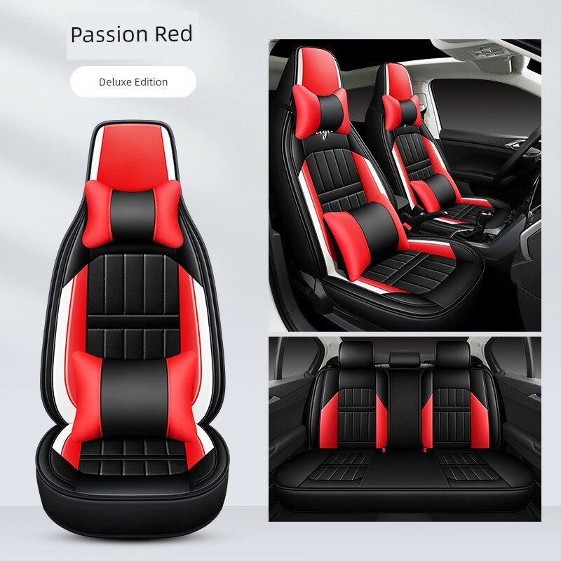 Сиденья для автомобиля BYD Seal Lion 07 DM-i из натуральной кожи с 2 подголовниками и 2 подпорками, страстный красный