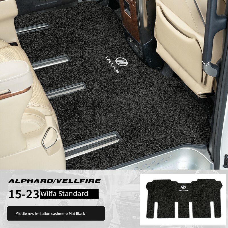 Кастомные коврики для салона Toyota Vellfire 30 серии, средняя часть, черные, для внутренней отделки