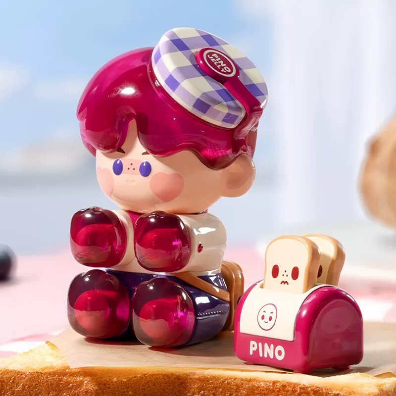 Картонка-подвеска Pop Mart PINO JELLY Strawberry Jam для серии Sweet Bean Afternoon Tea, коллекционный аксессуар для