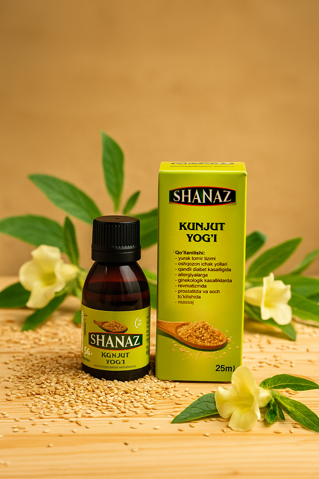 Кунжутное Масло 25 мл — 100% натуральный продукт для здоровья