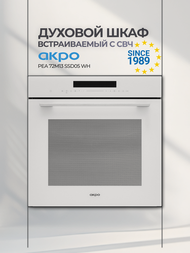 Изображение товара Духовой шкаф электрический встраиваемый с СВЧ 60 см белый AKPO PEA 72M13 SSD05 WH