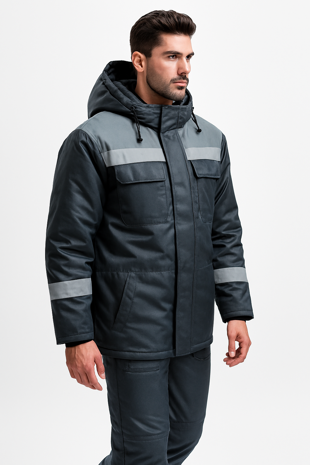 Спецодежда, куртка с брюками утепленная, смесовая ткань, очень теплая