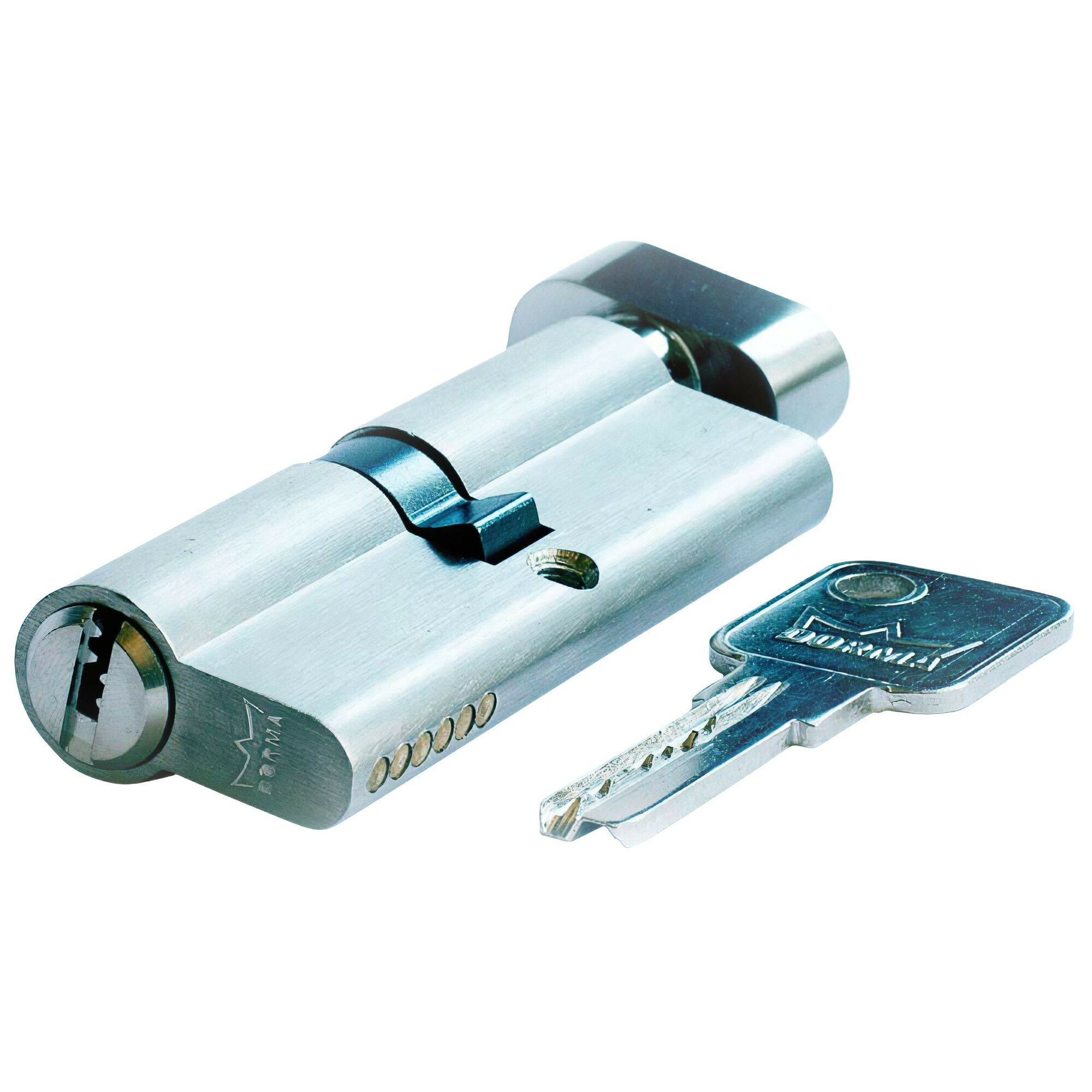 Цилиндр ключевой DORMA 90 мм 45x45 никель вертушка арт. dp45x45WN