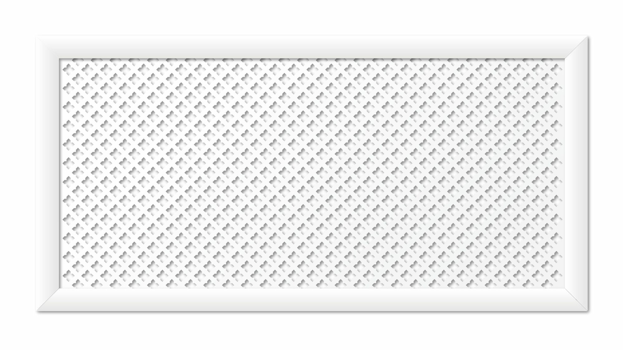 Экран для радиатора 120х60см Готико белый