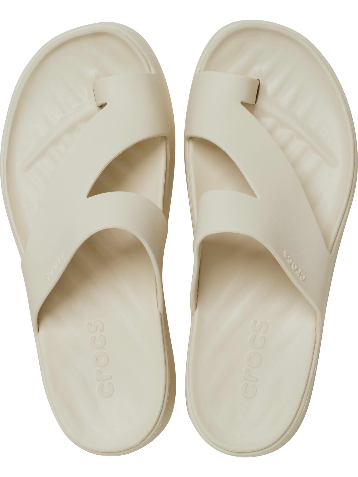 Сланцы Crocs, размер W8 US, бежевый — фото 1