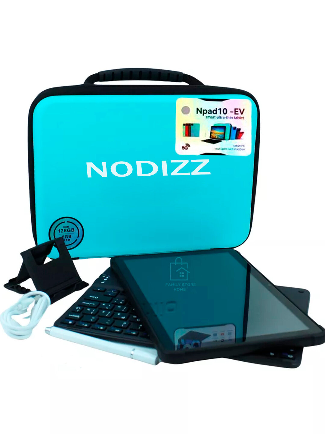 Planshet kompyuteri "Nodizz", Npad 10-EV, Android 14, 10.1", 12GB/512GB - Голубой