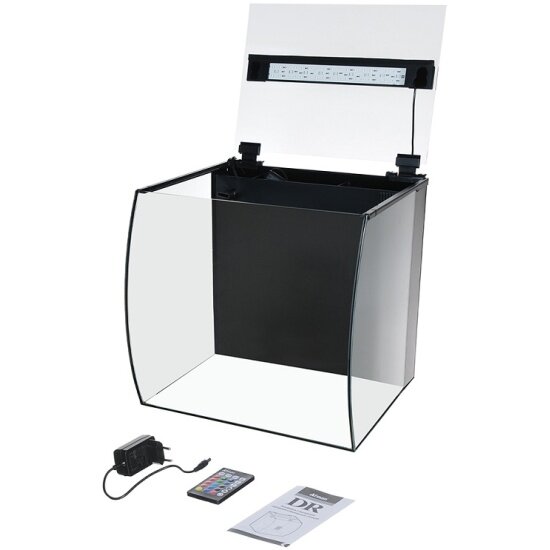 Аквариум c гнутым передним стеклом и оборудованием Atman DR-420 42х37,5х40 см 65 литров (внутри фильтр и LED RGB светильник)