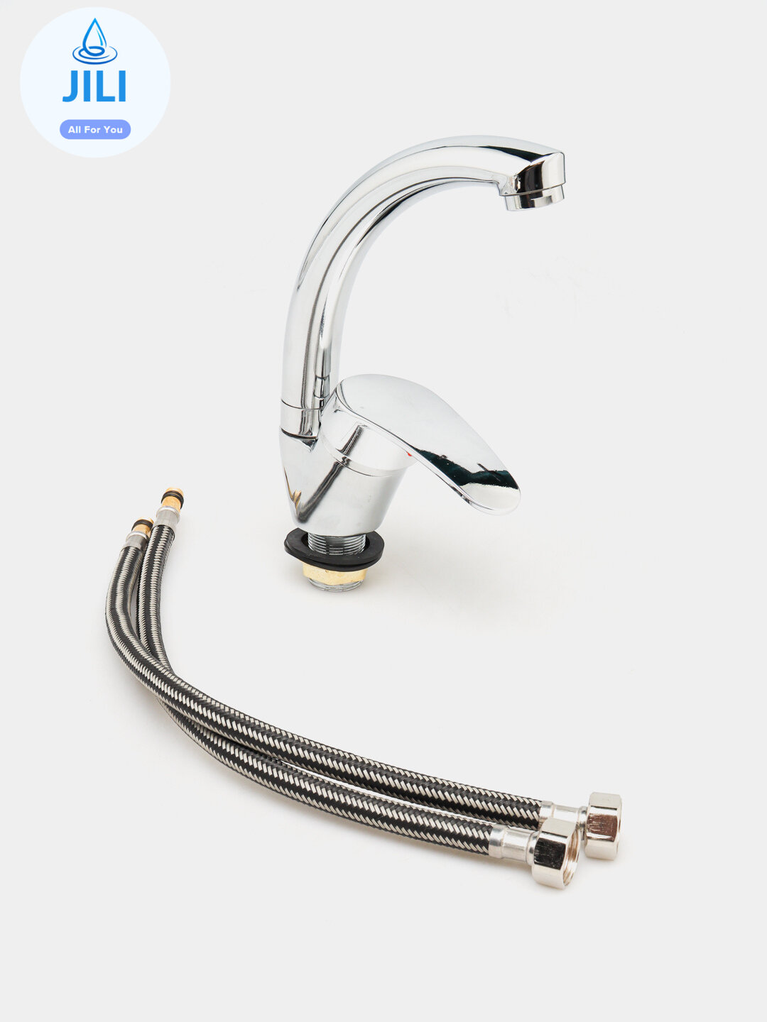 Смеситель кухонный OEM "New York Times Bestseller", 220 мм, высота 34 см, хромированный