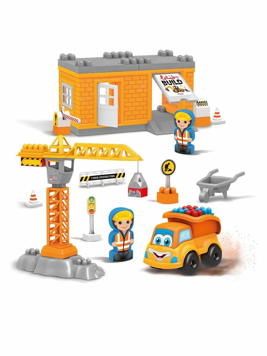 Конструктор Большая стройка, с фигуркой — фото 1