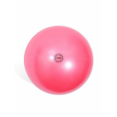 Мяч для художественной гимнастики Металлик, диаметр 19см, цвет розовый