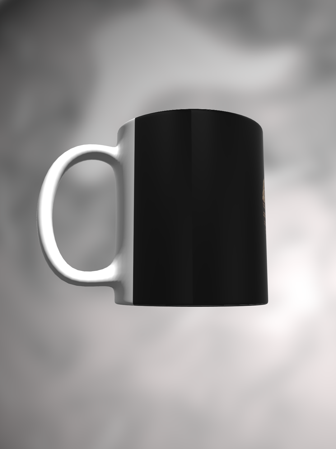 Кружка Герб СССР Советского союза золотой на черном — фото 1