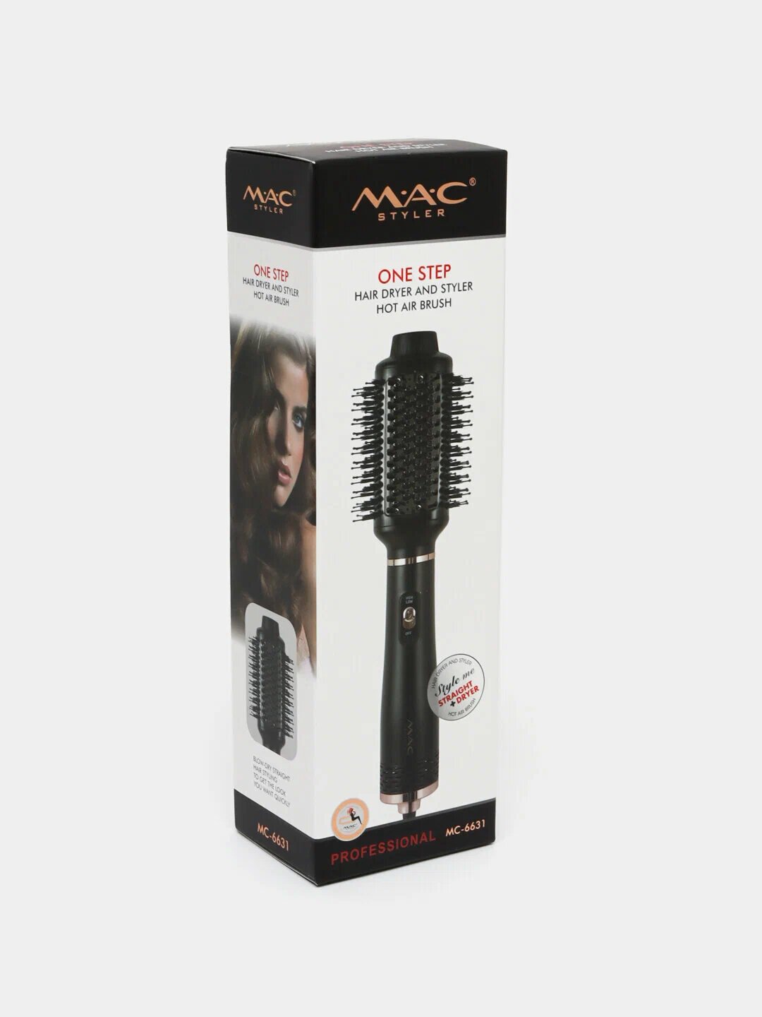 Мультистайлеры, фен-стайлер MAC MC-6631, керамическая фен-щетка, фен-расческа с ионизацией