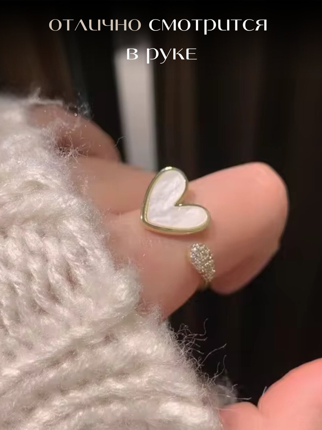 Комплект бижутерии, размер кольца: безразмерное, золотой — фото 1