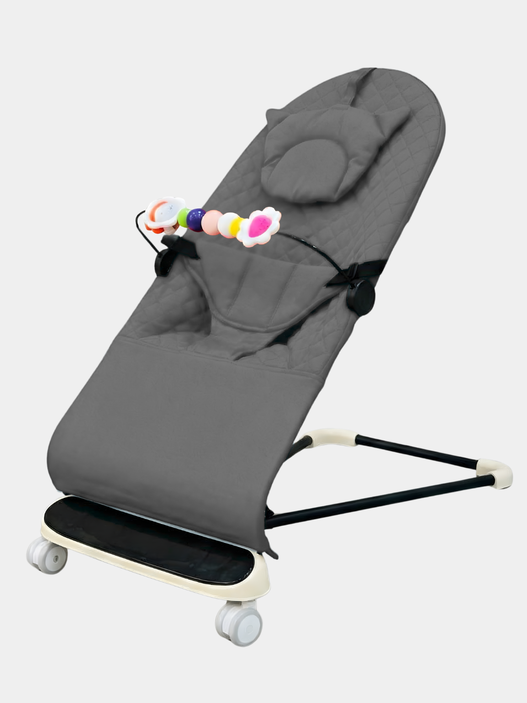 Детский шезлонг c игровой панелью, кресло-качалка, шезлонг для новорожденных